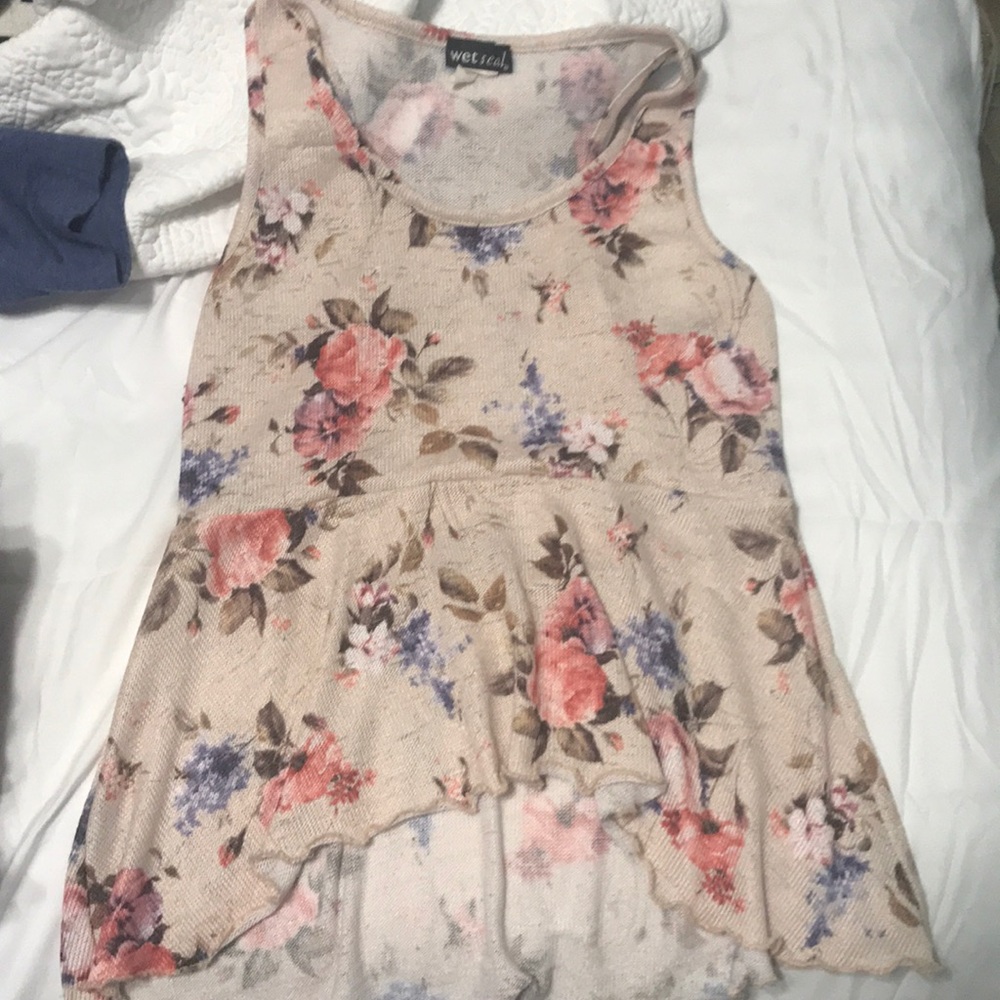 Wet seal peplum top